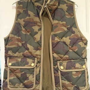 J. Crew Women’s Camo Quilted Vest